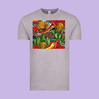 Mexican Cacti Vintage Tee Designed By Artiststas