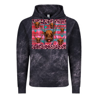 Cloud Black highland cow valentines Vintage Hoodie - JahusDesignShop