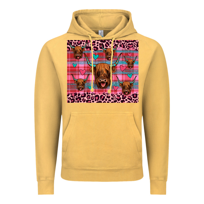 Highland Cow Valentines Vintage Hoodie by JahusDesignShop | Teevron