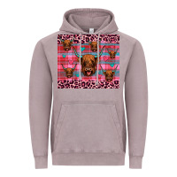 Vintage Zinc highland cow valentines Vintage Hoodie - JahusDesignShop