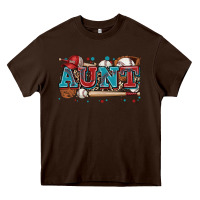 Chocolate Brown aunt baseball Heavy Core Tee - Zillion Design Studio