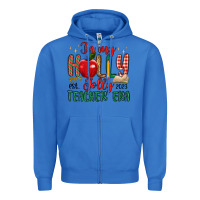 True Royal in my holly jolly teacher era Zipper Hoodie - MaliasSmallBusiness