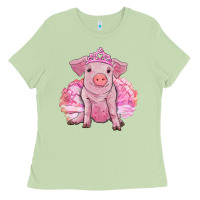Matcha balerina pig with tutu Ladies Tee - RanaPortraitStore