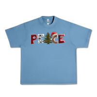 Pebble Blue peace christmas Urban Heavy Tee - AdoDesignShop