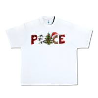 White peace christmas Urban Heavy Tee - AdoDesignShop