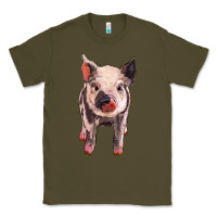 Army Green pig Classic Tee - BarkalooDesign