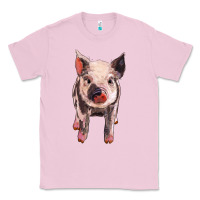 Bubblegum Pink pig Classic Tee - BarkalooDesign
