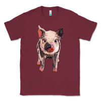 Burgundy pig Classic Tee - BarkalooDesign