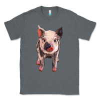 Charcoal Heather pig Classic Tee - BarkalooDesign