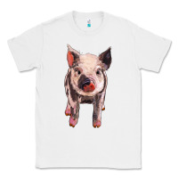 White pig Classic Tee - BarkalooDesign