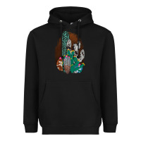 Black Western Cowhide Cactus Heavyweight Hoodie - Bettercallsaul
