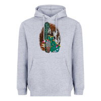 Heather Grey Western Cowhide Cactus Heavyweight Hoodie - Bettercallsaul