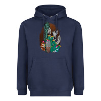 Navy Western Cowhide Cactus Heavyweight Hoodie - Bettercallsaul