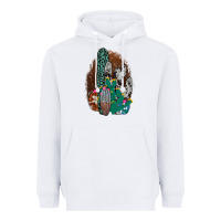 White Western Cowhide Cactus Heavyweight Hoodie - Bettercallsaul