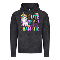 Vintage Black cute smart and a little bit dramatic unicorn Vintage Hoodie - AdoDesignShop