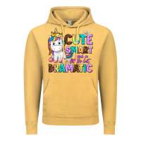 Vintage Mustard cute smart and a little bit dramatic unicorn Vintage Hoodie - AdoDesignShop