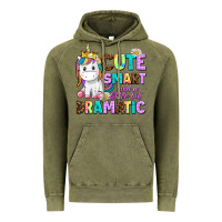 Vintage Olive cute smart and a little bit dramatic unicorn Vintage Hoodie - AdoDesignShop