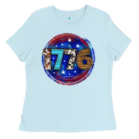 Baby Blue western 1776 4th of july billie wilder Ladies Tee - texasbilliewilder