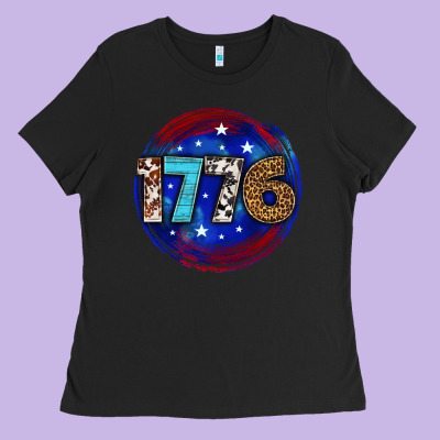 Western 1776 4th Of July Billie Wilder Ladies Tee Designed By Texasbilliewilder