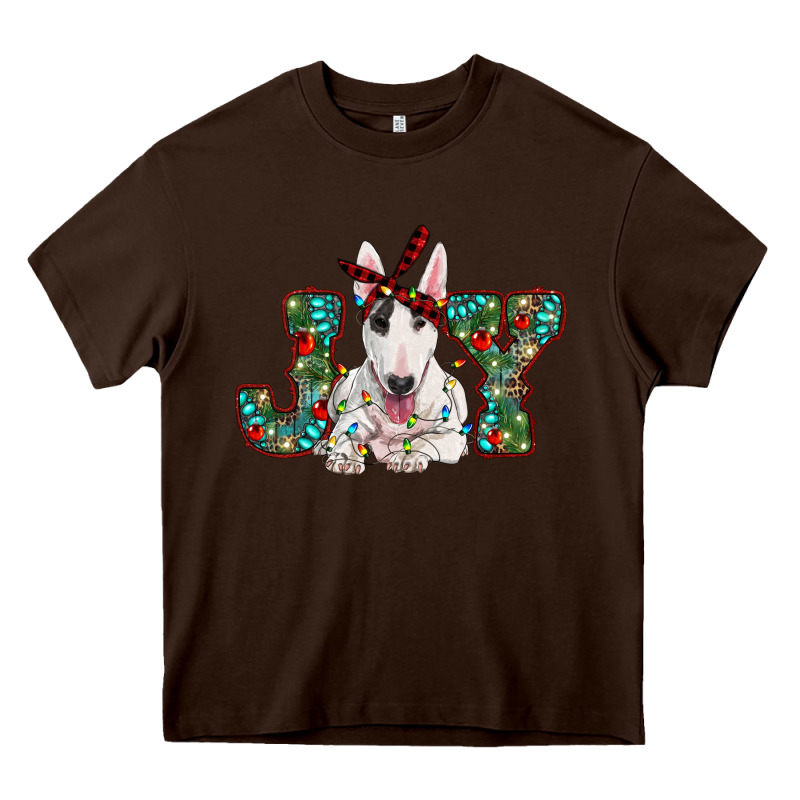 Christmas Joy Bull Terrier Heavy Core Tee by RanaPortraitStore | Teevron