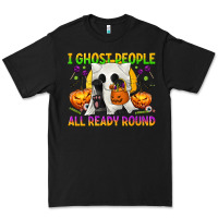 Black I Ghost People All Ready Round Premium Tee - texasbilliewilder