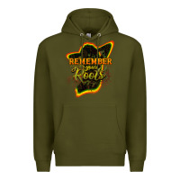 Army Green remember your roots Premium Hoodie - NancyCooperArtShop