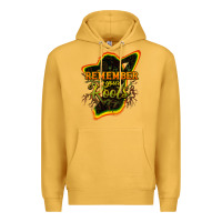 Mustard remember your roots Premium Hoodie - NancyCooperArtShop