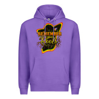 Purple remember your roots Premium Hoodie - NancyCooperArtShop