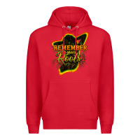 Red remember your roots Premium Hoodie - NancyCooperArtShop