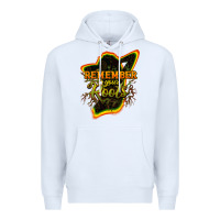 White remember your roots Premium Hoodie - NancyCooperArtShop