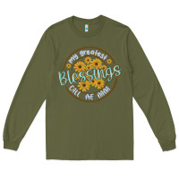 Army Green my greatest blessing call me nana Long Sleeve Tee - MaliasSmallBusiness