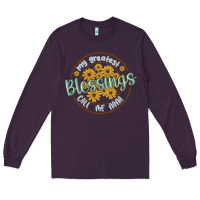 Plum my greatest blessing call me nana Long Sleeve Tee - MaliasSmallBusiness