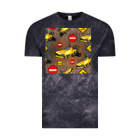 Cloud Black asphalt paver seamless pattern Vintage Tee - BundleAndBundleShop