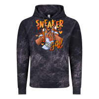 Cloud Black orange galaxy sneaker girl afro woman Vintage Hoodie - RanaPortraitStore