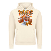 Vintage Artic orange galaxy sneaker girl afro woman Vintage Hoodie - RanaPortraitStore