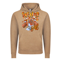 Vintage Coffee orange galaxy sneaker girl afro woman Vintage Hoodie - RanaPortraitStore