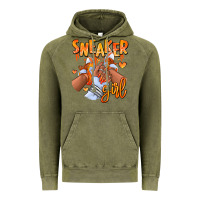 Vintage Olive orange galaxy sneaker girl afro woman Vintage Hoodie - RanaPortraitStore