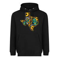 Black Western Texas Map Heavyweight Hoodie - Bettercallsaul