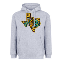 Heather Grey Western Texas Map Heavyweight Hoodie - Bettercallsaul
