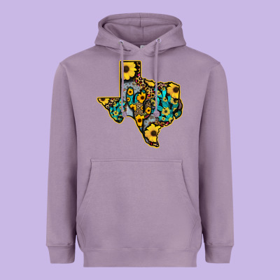 Western Texas Map Heavyweight Hoodie Designed By Bettercallsaul