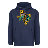 Navy Western Texas Map Heavyweight Hoodie - Bettercallsaul