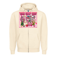 Sandshell 3d retro pink christmas vibes Zipper Hoodie - MaliasSmallBusiness