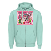 Seafoam 3d retro pink christmas vibes Zipper Hoodie - MaliasSmallBusiness