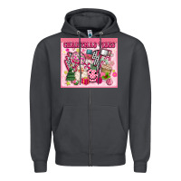 Smoke 3d retro pink christmas vibes Zipper Hoodie - MaliasSmallBusiness
