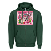 Sports Green 3d retro pink christmas vibes Zipper Hoodie - MaliasSmallBusiness