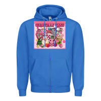 True Royal 3d retro pink christmas vibes Zipper Hoodie - MaliasSmallBusiness