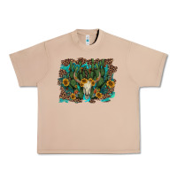 Burro leopard bull skull cactus sunflowers Urban Heavy Tee - AdoDesignShop