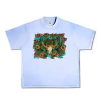 Grape Ice leopard bull skull cactus sunflowers Urban Heavy Tee - AdoDesignShop