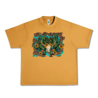 Peanut Butter leopard bull skull cactus sunflowers Urban Heavy Tee - AdoDesignShop