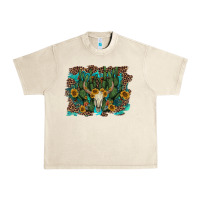 Sandshell leopard bull skull cactus sunflowers Urban Heavy Tee - AdoDesignShop